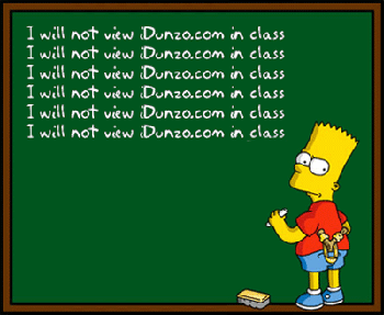 Bart Simpson chalk board
